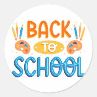 Sticker Rond retour à l'école