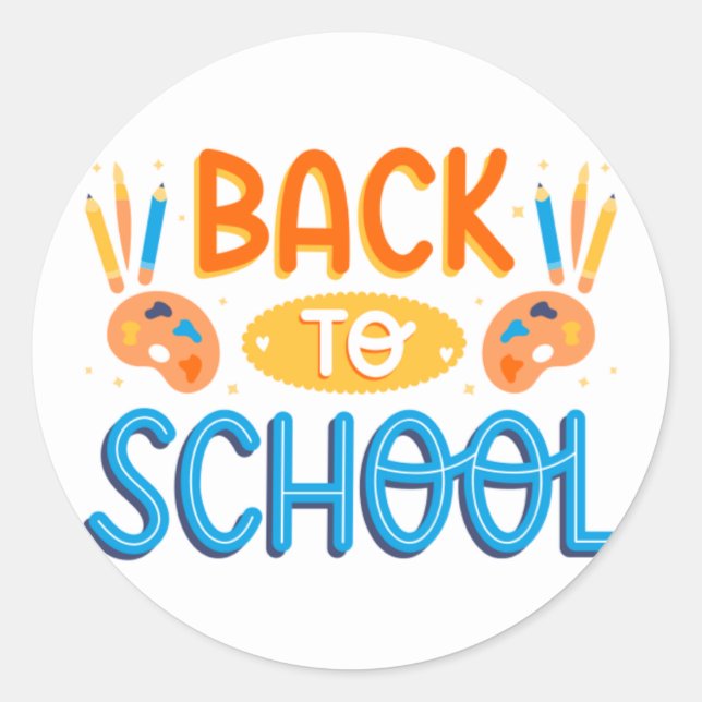 Sticker Rond retour à l'école (Devant)
