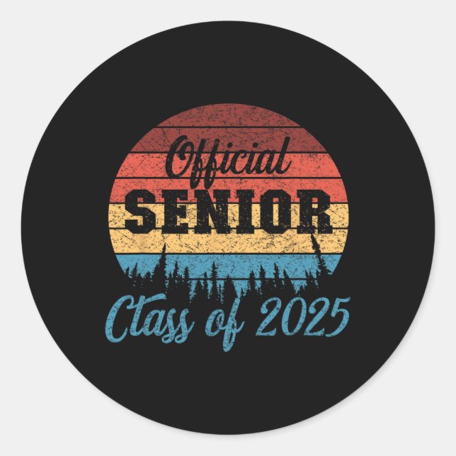 Sticker Rond Retour À L'École1 Senior 2025 (Devant)