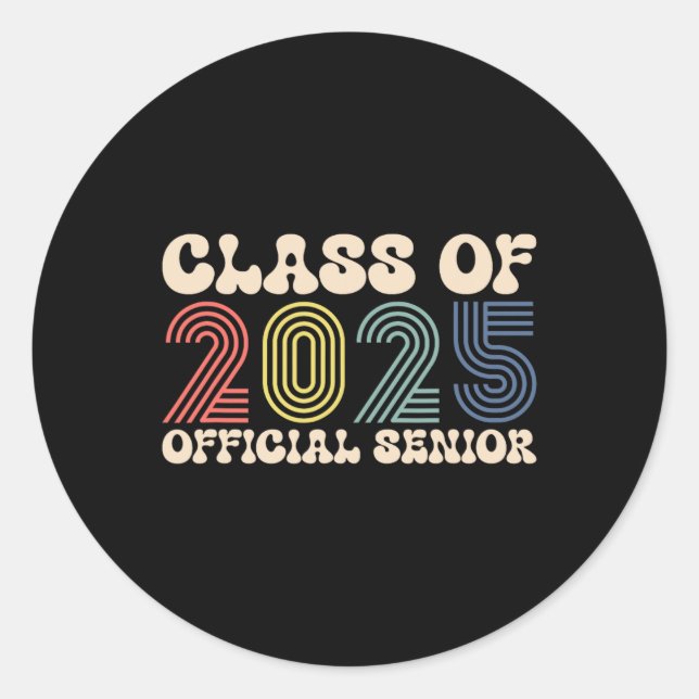 Sticker Rond Retour À L'École2 Senior 2025 (Devant)