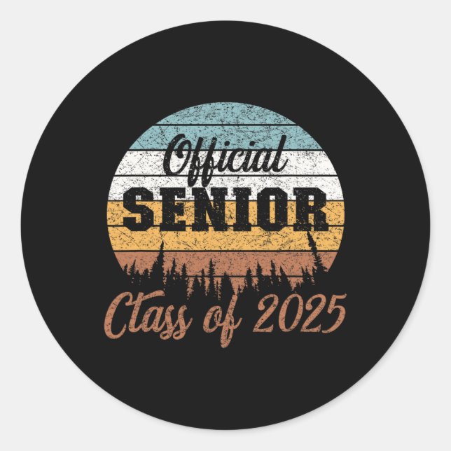 Sticker Rond Retour À L'École5 Senior 2025 (Devant)