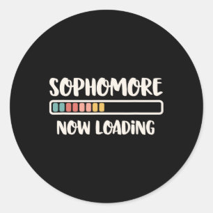Sticker Rond Retour À L'École 10E Année 10 Sophomore Chargement