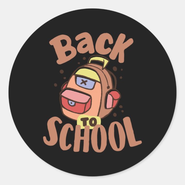 Sticker Rond Retour À L'École 25 (Devant)