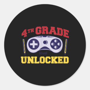 Sticker Rond Retour à l'école 4e année débloqué jeu vidéo