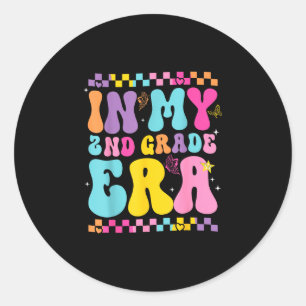 Sticker Rond Retour à l'école à l'ère de la 2e deuxième année p