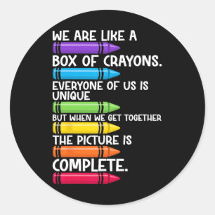 Sticker Rond Retour à l'école Enseignant Nous sommes comme une