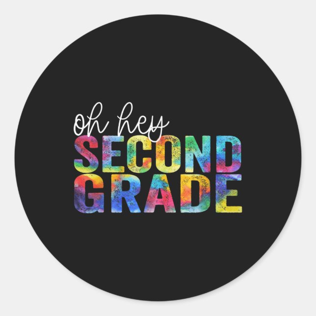 Sticker Rond Retour à l'école Étudiants Enseignant Oh Hé 2e Pre (Devant)