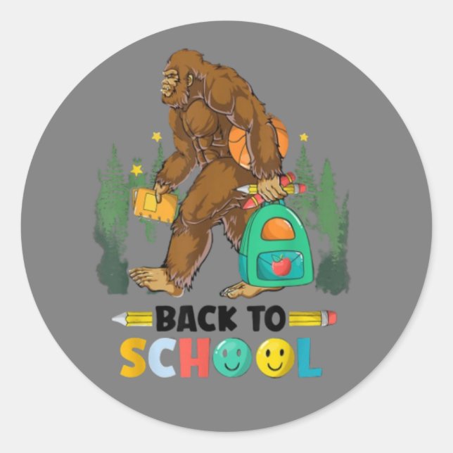 Sticker Rond Retour À L'École Premier Jour De L'École (Devant)