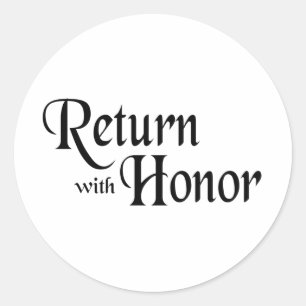 Sticker Rond Retour avec honneur