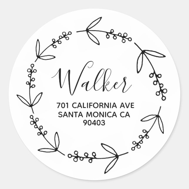 Sticker Rond retour d'adresse (Devant)