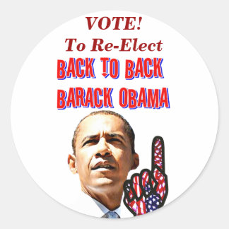 Sticker Rond Retour En Arrière, Le Président Barack Obama_