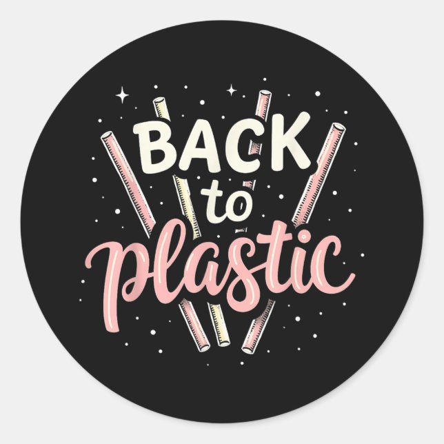 Sticker Rond Retour En Plastique (Devant)