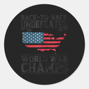 Sticker Rond Retour Retour Retour Indéfectible Guerre Mondiale