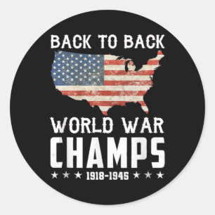 Sticker Rond Retour Retour Retour Indéfectible Guerre Mondiale