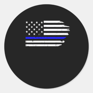Sticker Rond Retourner L'Autocollant Drapeau Bleu