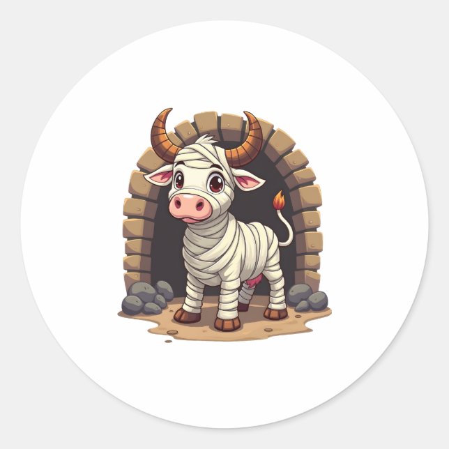 Sticker Rond Retours Moo-Mummy (Devant)