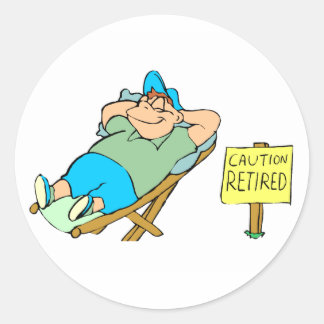 Sticker Rond Retraité