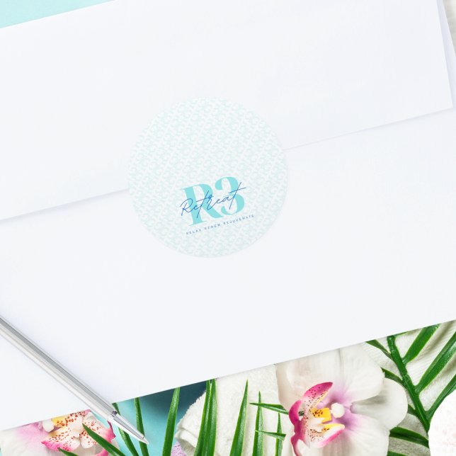 Sticker Rond Retraite de luxe Événement d'entreprise (Créateur téléchargé)