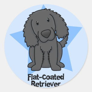 Sticker Rond Rétrieur à revêtement plat Kawaii Star