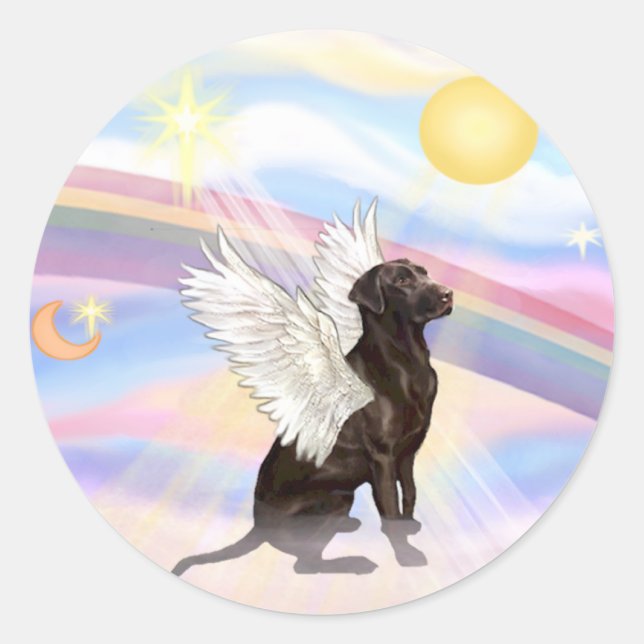 Sticker Rond Retriever du Labrador (Devant)