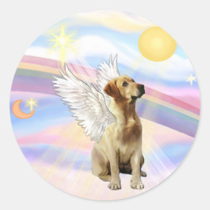 Sticker Rond Retriever du Labrador