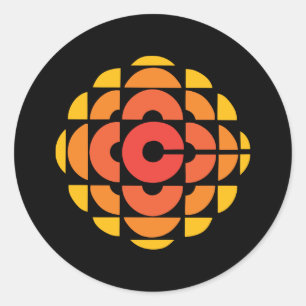 Sticker Rond Rétro 1974 - 1986 sur Black