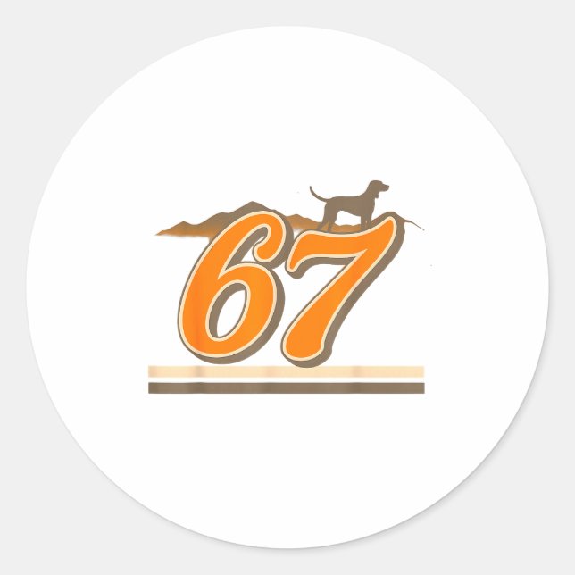 Sticker Rond Retro 67 Tennessee Name Funny Tn Dog Gift For Men  (Devant)