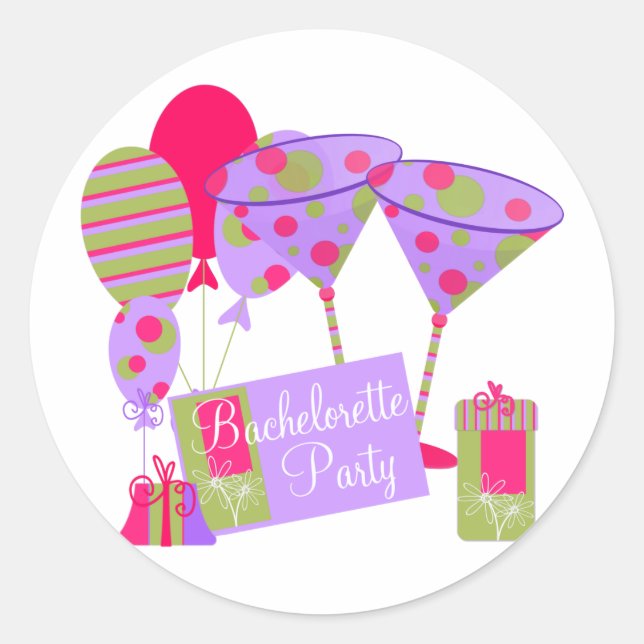 Sticker Rond Retro Bachelorette (Devant)