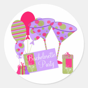 Sticker Rond Retro Bachelorette