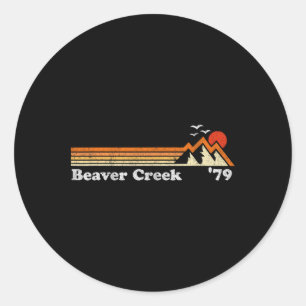 Sticker Rond Retro Beaver Creek Ski Resort Colorado Snowboard S
