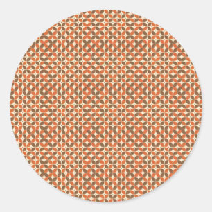 Sticker Rond Rétro Boomerang Atomique Chaud du Milieu du Siècle