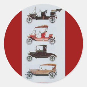 Sticker Rond RETRO CARS 2- réparation automobile