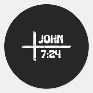 Sticker Rond Rétro Christian Et Tatoué John 724 - Avant Et