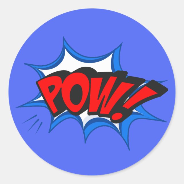 Sticker Rond Retro Comic Pop Art (Devant)