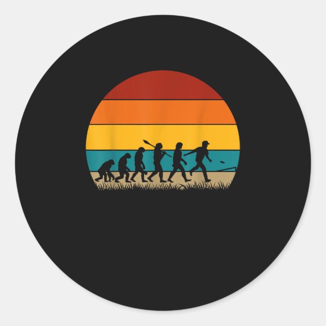 Sticker Rond Rétro Cornhole Evolution Funny Cornhole (Devant)