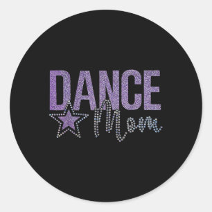 Sticker Rond Retro Cute Sparkle Dance Maman Amusante Maman Mère