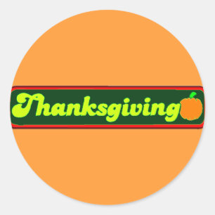 Sticker Rond Rétro décalque de thanksgiving