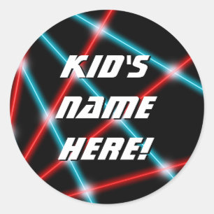 Sticker Rond Rétro école nommée faite sur commande à rayon