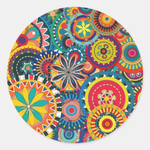 Sticker Rond Retro Funk Fun