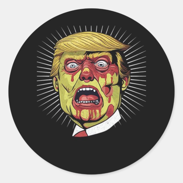 Sticker Rond Retro Halloween (Devant)