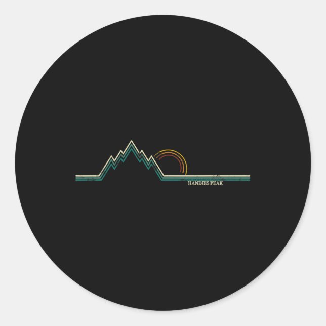 Sticker Rond Retro Handies Peak  (Devant)