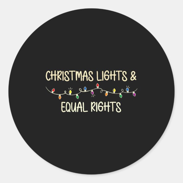 Sticker Rond Retro Holiday Lights &amp; Reproductive Rights Xma (Devant)