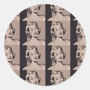 Sticker Rond Rétro Housewife