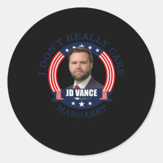 Sticker Rond Rétro I ne m'intéresse pas vraiment Margaret 1