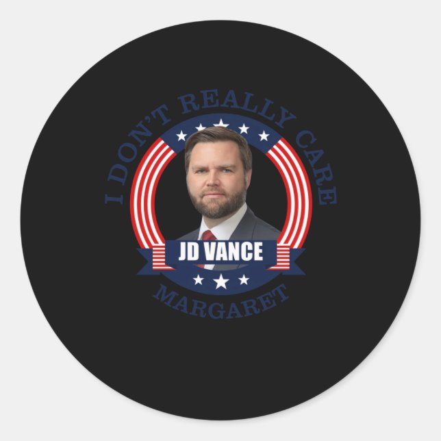 Sticker Rond Rétro I ne m'intéresse pas vraiment Margaret 1 (Devant)