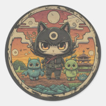 Retro Island Pals : équipage de chat Ninja