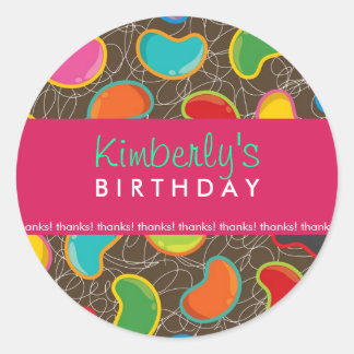 Sticker Rond Retro Jellybean Pop Sweet Candy Whimsical Annivers