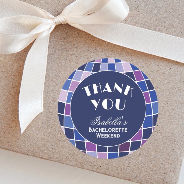 Sticker Rond Retro les années 70 Super Dernier Disco Bacheloret (Créateur téléchargé)