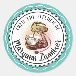 Sticker Rond Rétro mélangeur de support de la cuisine de