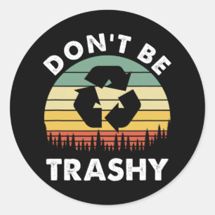 Sticker Rond Retro Ne pas être un recyclage tape à l'oeil Sauve